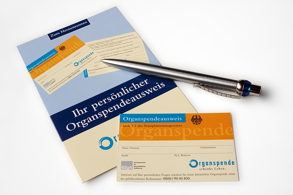 Organspendeausweise der BzgA