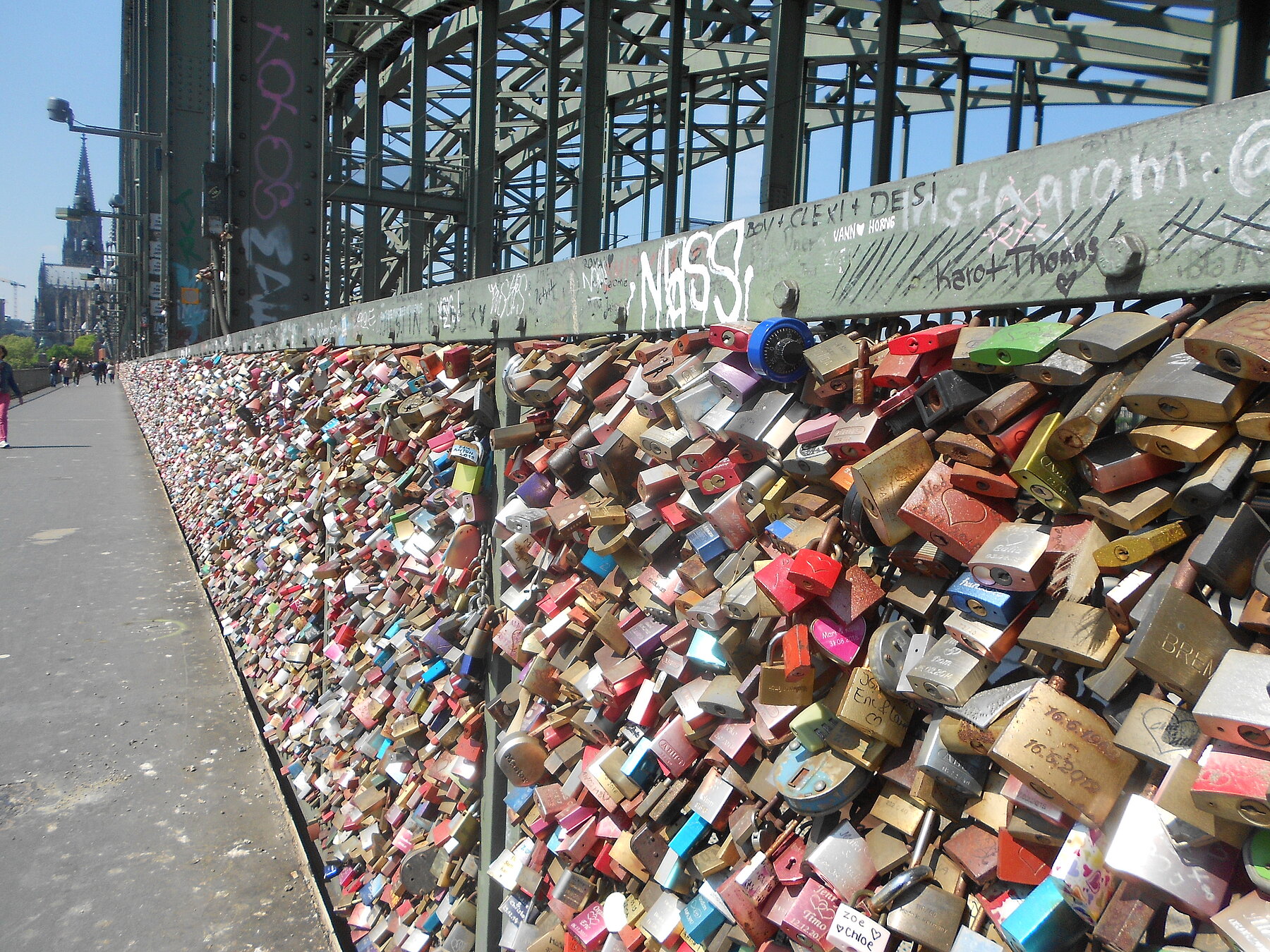 Liebesschlösser an der Hohenzollern Brücke