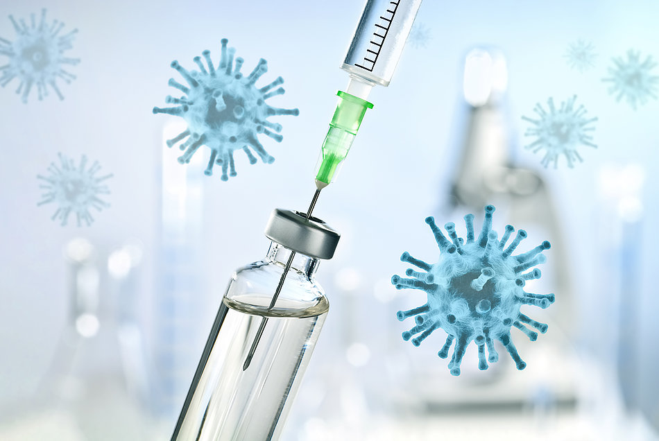 Spritze für eine Impfung gegen das Coronavirus