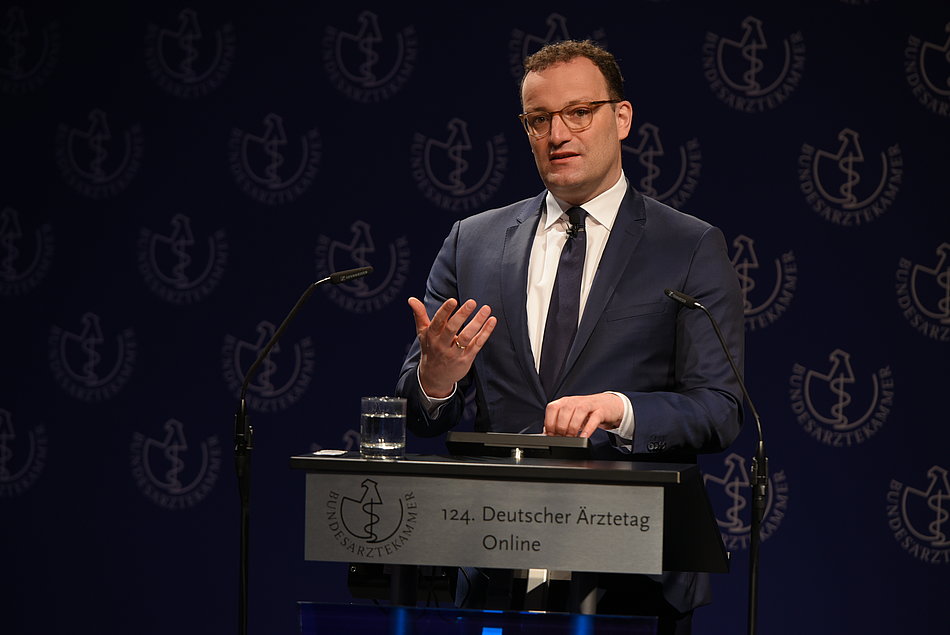 Bundesgesundheitsminister Jens Spahn bei der Eröffnungsveranstaltung des 124. Deutschen Ärztetages