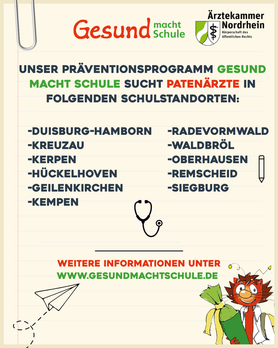 Patenarzt gesucht Flyer Patenarzt gesucht