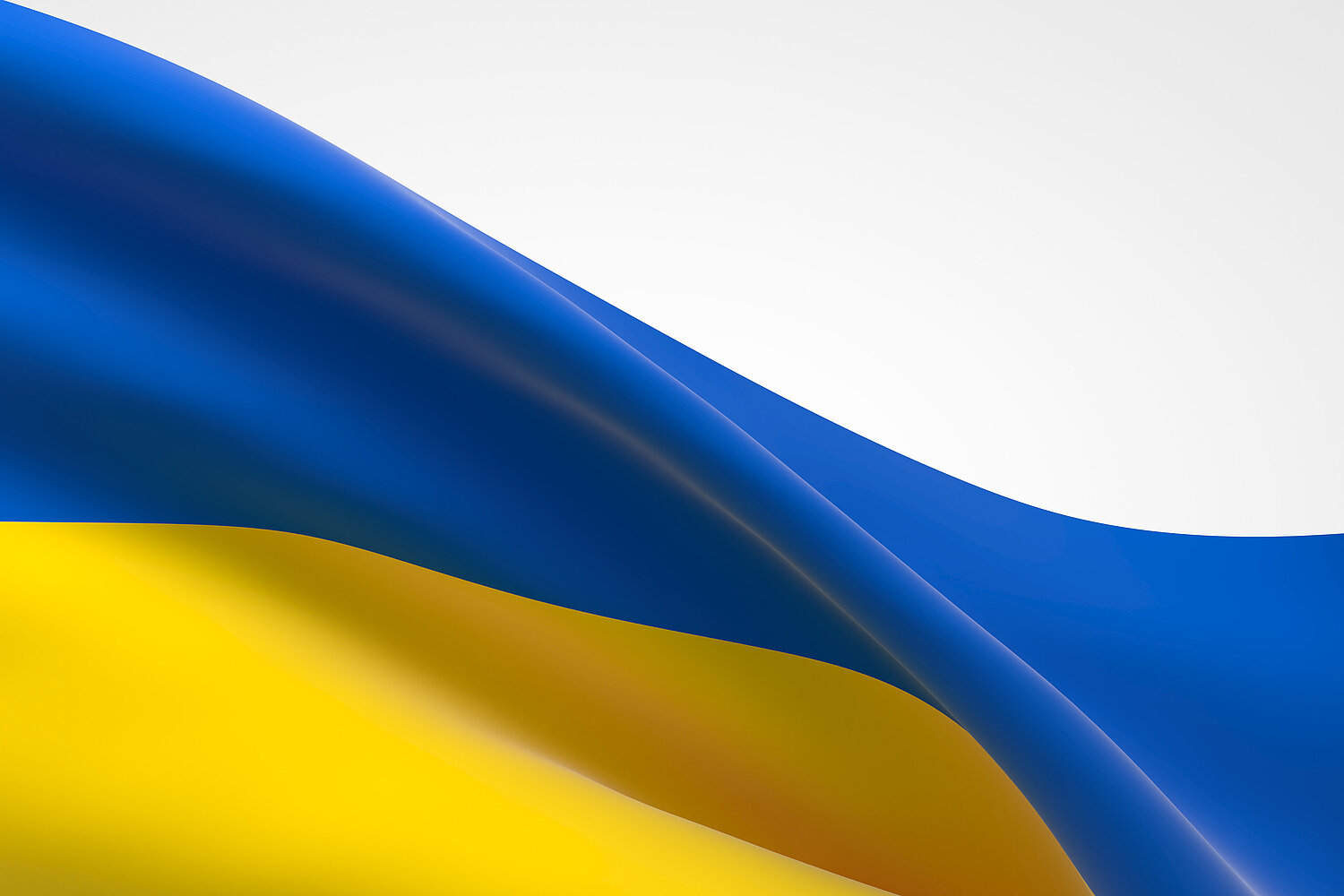 wehende Flagge der Ukraine