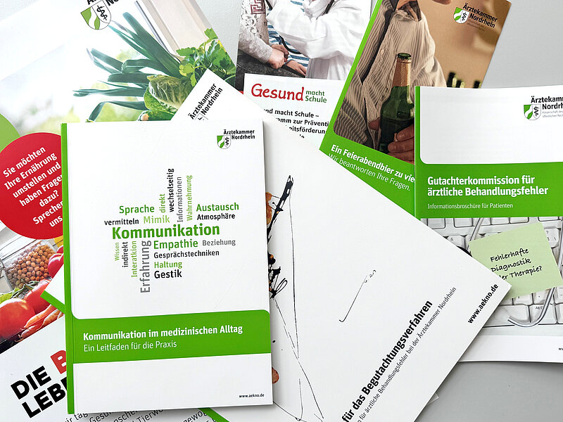 Broschüren Broschüren der Ärztekammer Nordrhein