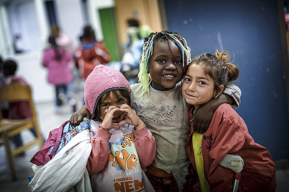 Kinder im Oberhausener Friedensdorf