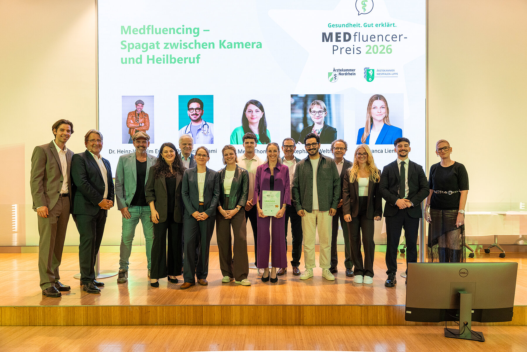 Gruppenfoto Medfluencer-Preisverleihung
