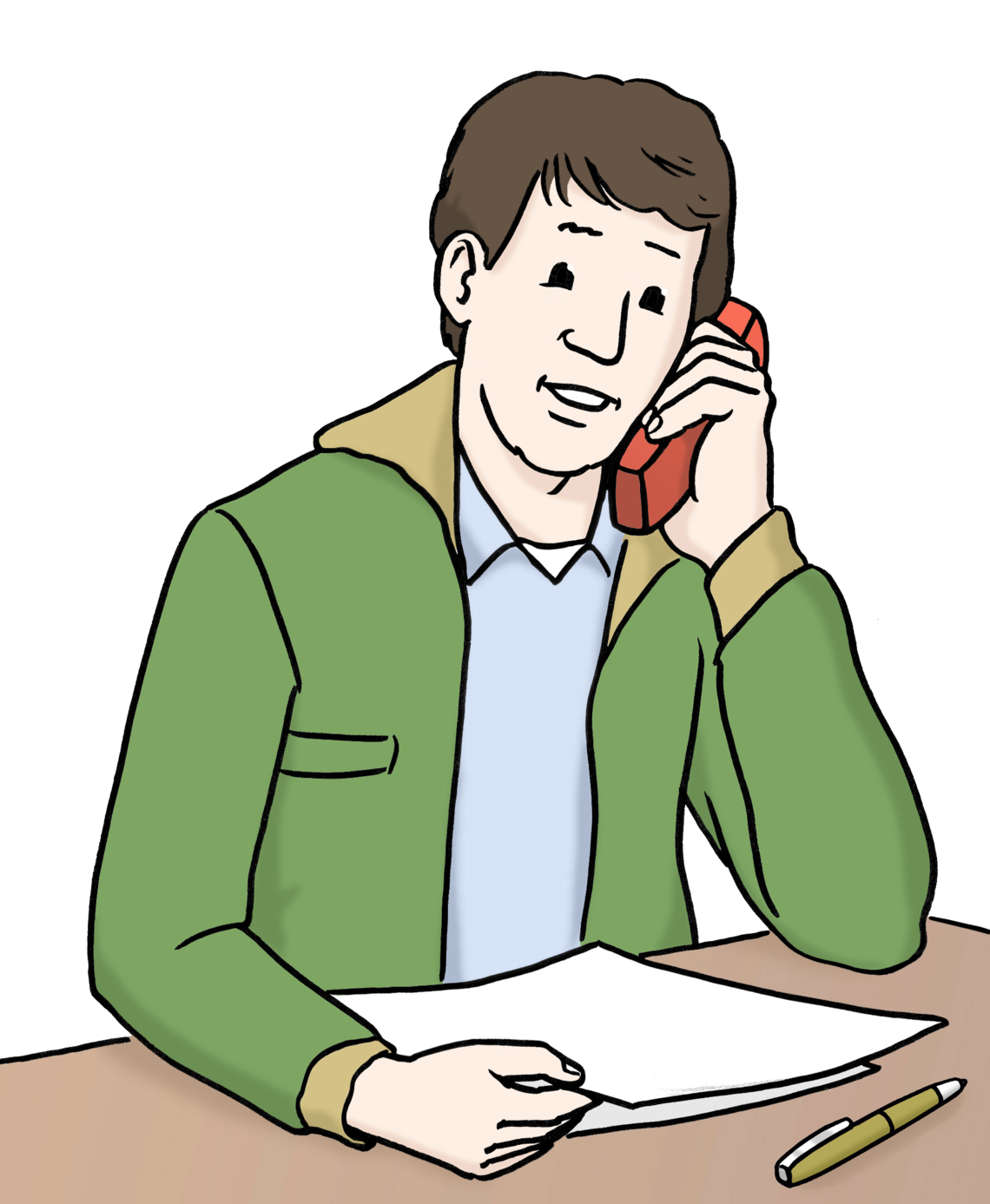 Zeichnung: Mann telefoniert telefonieren-mann-zeichnung.png