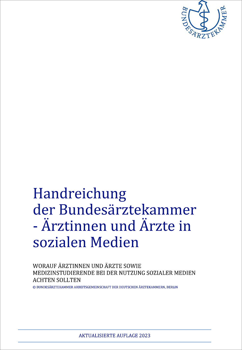 Cover zur Handreichung Soziale Medien