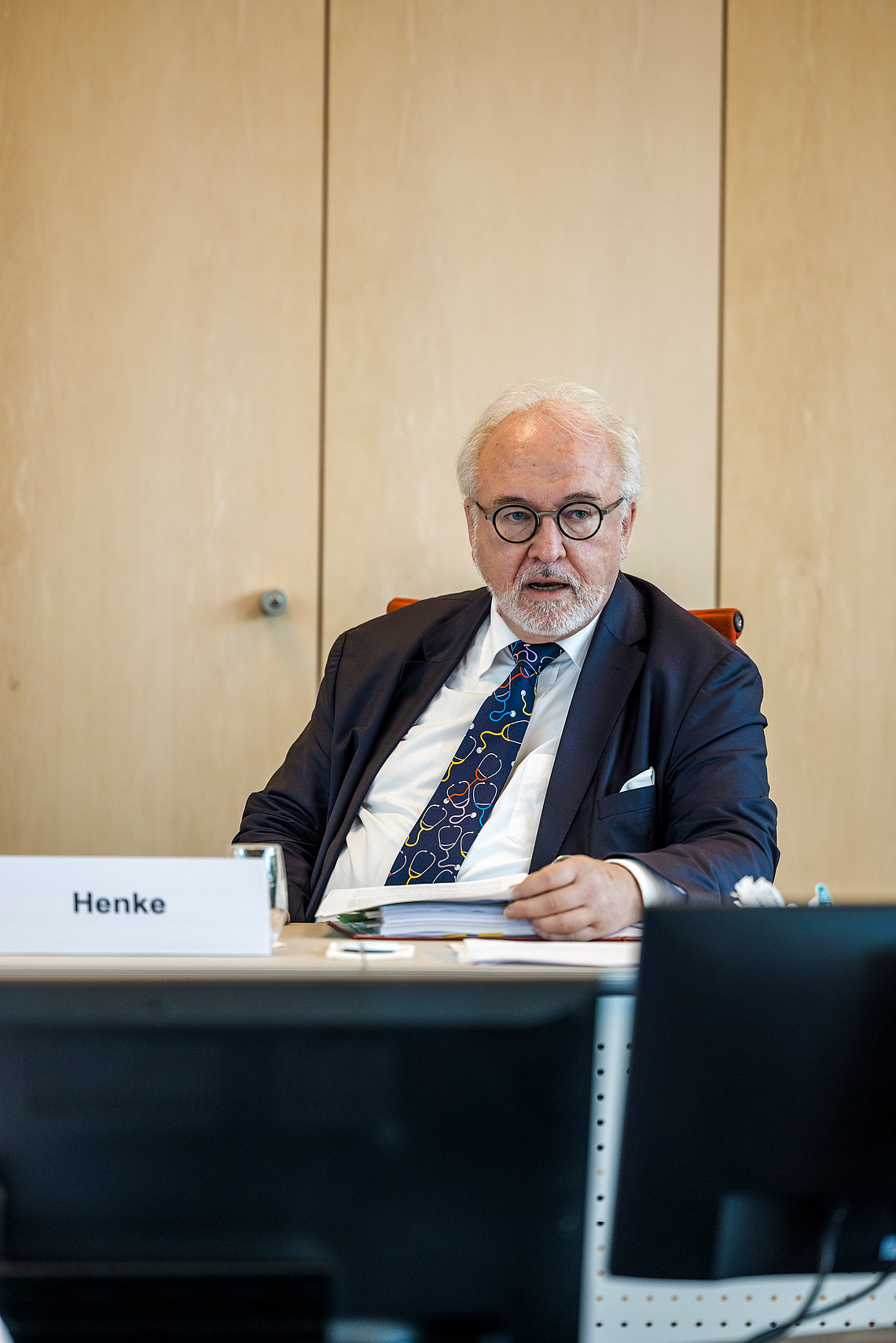 Rudolf Henke, Präsident der Ärztekammer Nordrhein in der Videokonferenz zur Kammerversammlung am 14.11.2020