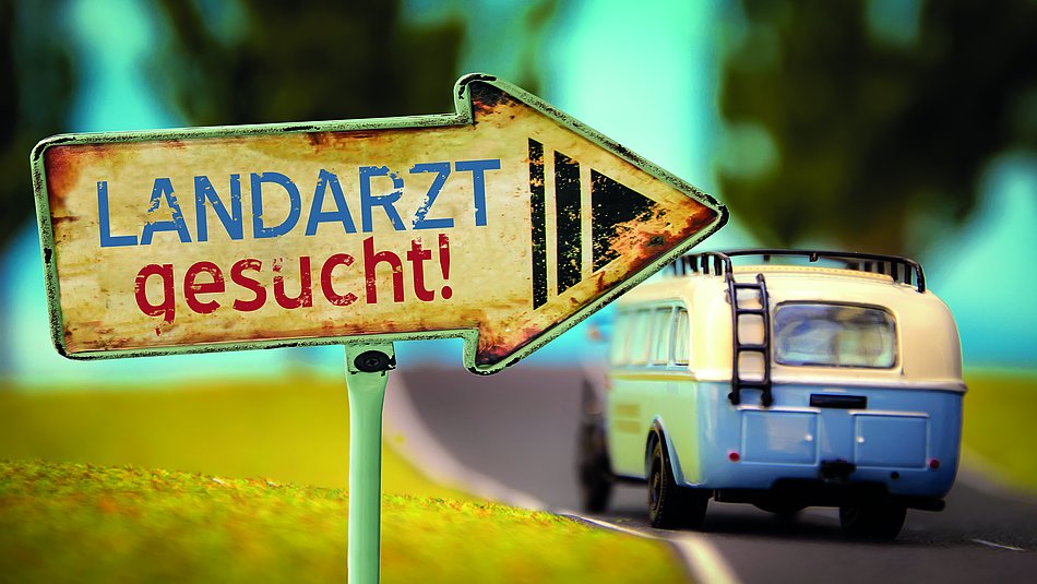 Straßenschild "Landarzt gesucht"