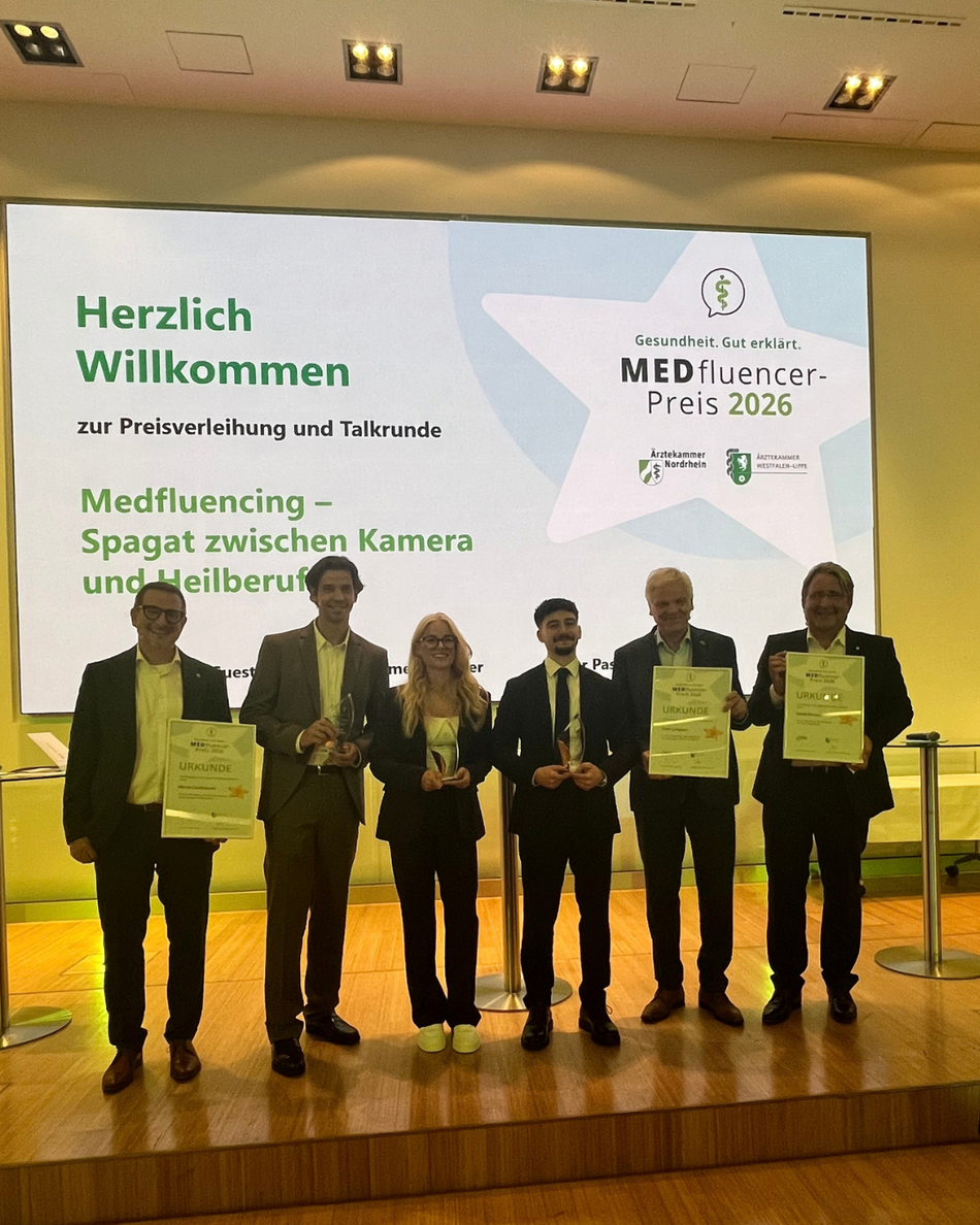 Die Preisträger des Medfluencer-Preises 2026