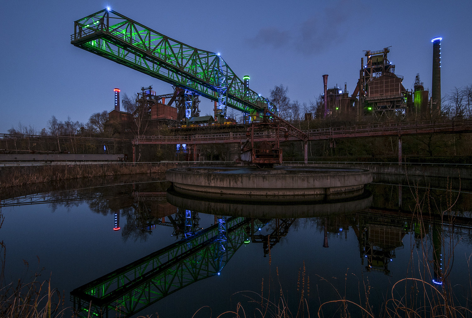 Landschaftspark Duisburg-Nord: Lichtinszenierung des Hüttenwerks Meiderich