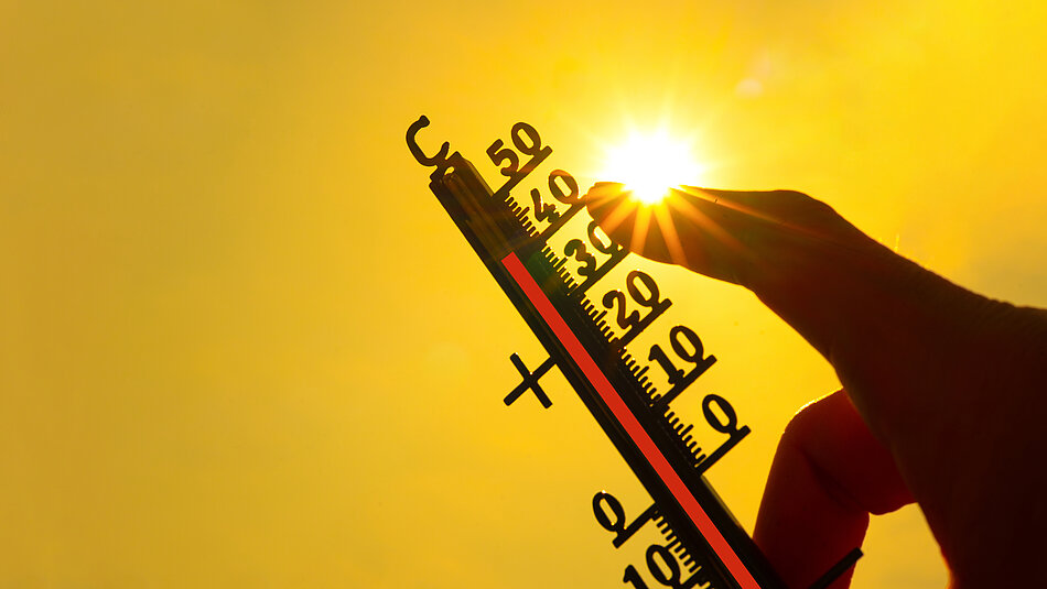 Thermometer bei der Hitzewelle Thermometer bei der Hitzewelle