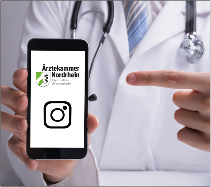 Instagram und Ärztekammer Nordrhein