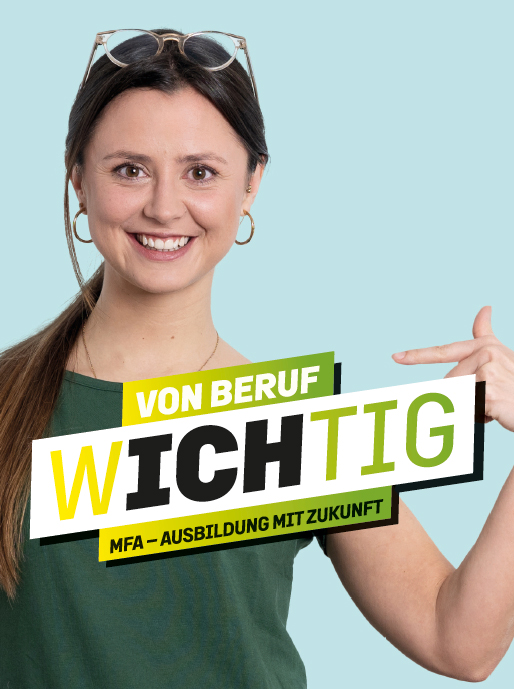 Cover Flyer zur Ausbildung der Medizinischen Fachangestellten