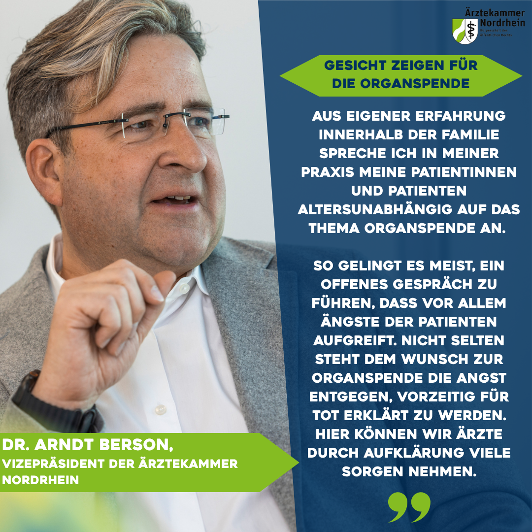 Statement zum Tag der Organspende von Dr. Arndt Berson