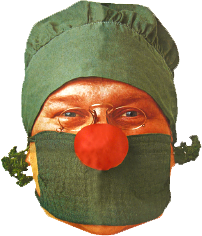 medizinersitzung2011.png Arzt mit Clownsnase